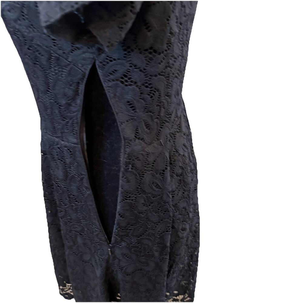 MISSMAY Retro Gorgeous City Dress Floral Lace Black Size Medium - Picture 6 of 6